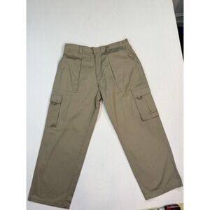 Regal Jeans Mens 36 Khaki Cargo Pants Tan Hip Hop Streetwear Wide Leg NWT